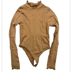 Forever 21 Mustard Ruffled Top